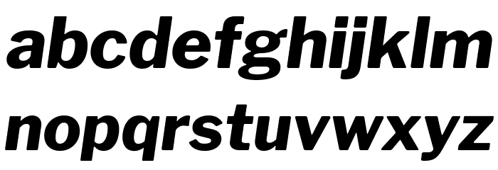 Libre Franklin ExtraBold Italic Font LOWERCASE