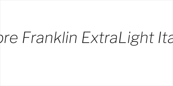 Libre Franklin ExtraLight Italic Logo