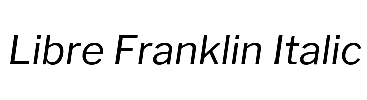 Libre Franklin Italic Font