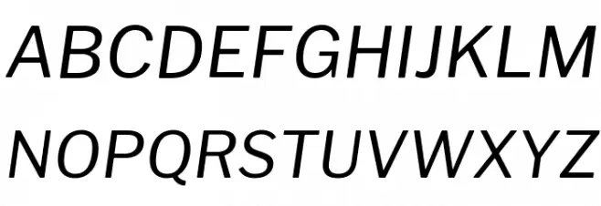 Libre Franklin Italic फ़ॉन्ट अपरकेस