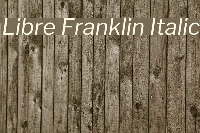 Libre Franklin Italic Font examples