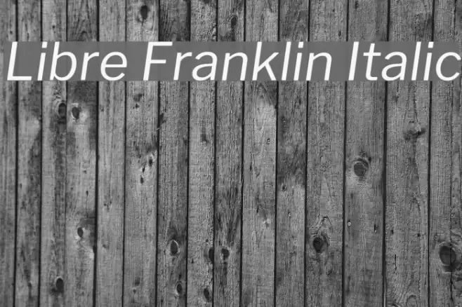 Libre Franklin Italic examples
