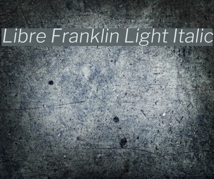 Libre Franklin Light Italic Font examples