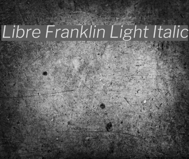 Libre Franklin Light Italic Font examples