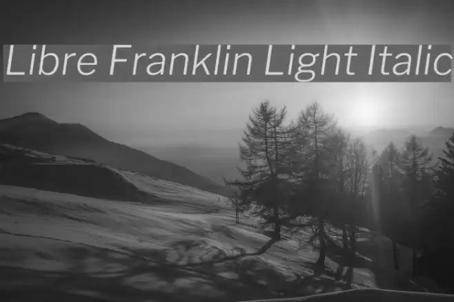 Libre Franklin Light Italic Font examples