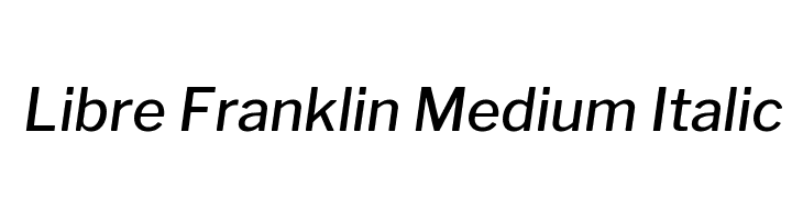 Libre Franklin Medium Italic Font