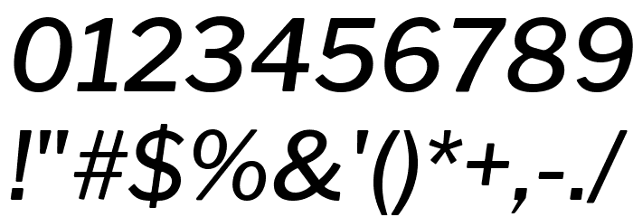 Libre Franklin Medium Italic Font OTHER CHARS