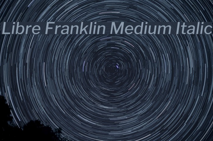 Libre Franklin Medium Italic Font examples