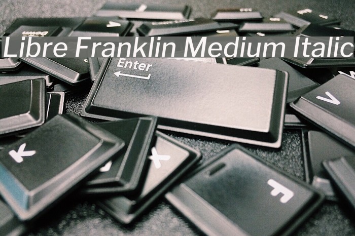 Libre Franklin Medium Italic Font examples