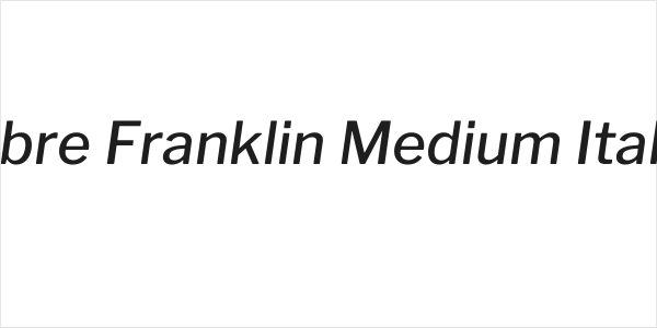 Libre Franklin Medium Italic Logo