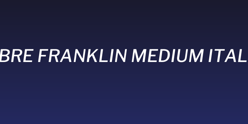 Libre Franklin Medium Italic Social Header