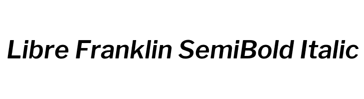 Libre Franklin SemiBold Italic  font caratteri gratis