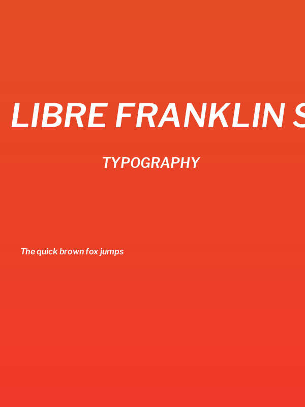 Libre Franklin SemiBold Italic Poster
