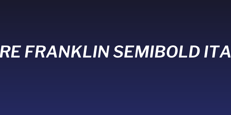 Libre Franklin SemiBold Italic Social Header