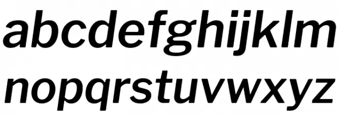 Libre Franklin SemiBold Italic Caratteri MINUSCOLO