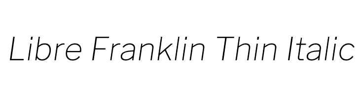 Libre Franklin Thin Italic Font