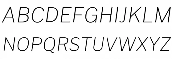 Libre Franklin Thin Italic Polices MAJUSCULES