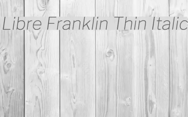 Libre Franklin Thin Italic Font examples