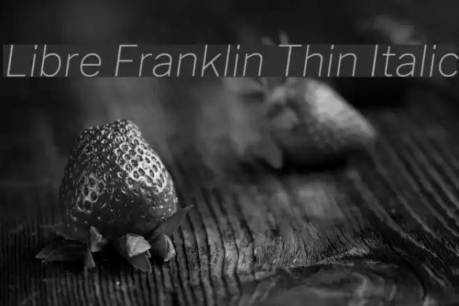 Libre Franklin Thin Italic Font examples