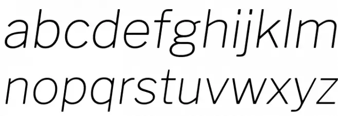 Libre Franklin Thin Italic フォント 小文字