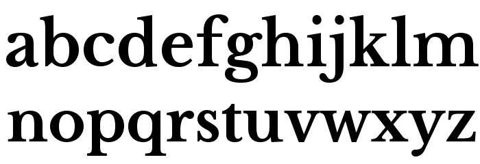 LibreBaskerville-Bold Font LOWERCASE