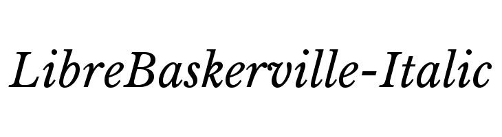 LibreBaskerville-Italic Font