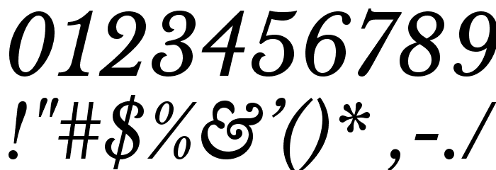 LibreBaskerville-Italic Font OTHER CHARS