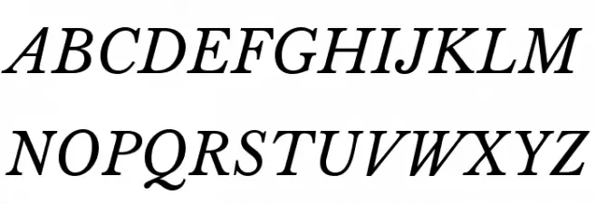 LibreBaskerville-Italic Schriftart Groß