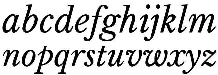 LibreBaskerville-Italic Font LOWERCASE