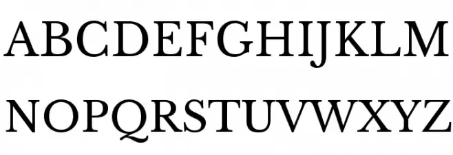 LibreBaskerville-Regular Schriftart Groß