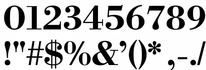 LibreBodoni-Bold Font OTHER CHARS