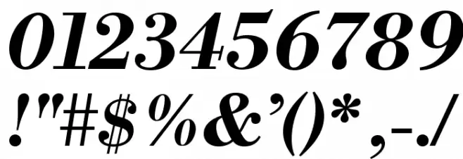 LibreBodoni-BoldItalic Font OTHER CHARS