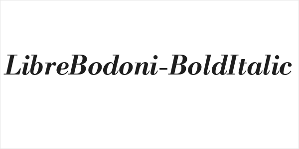 LibreBodoni-BoldItalic Logo