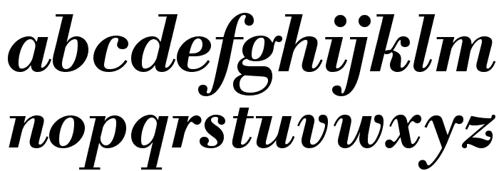 LibreBodoni-BoldItalic Font LOWERCASE