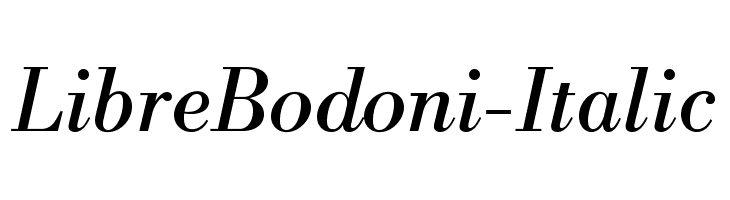LibreBodoni-Italic Font