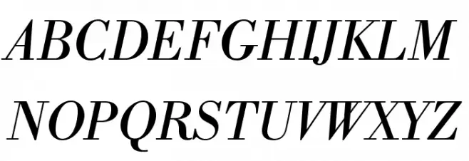 LibreBodoni-Italic Fonte MAIÚSCULAS