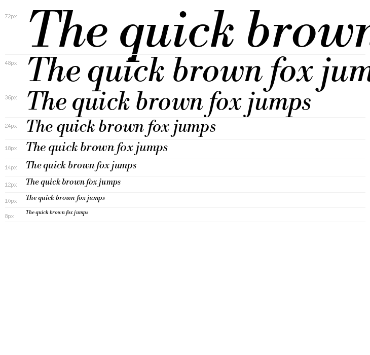 LibreBodoni-Italic Waterfall