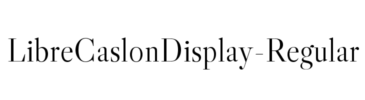 LibreCaslonDisplay-Regular  font caratteri gratis