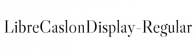 LibreCaslonDisplay-Regular  لخطوط تنزيل