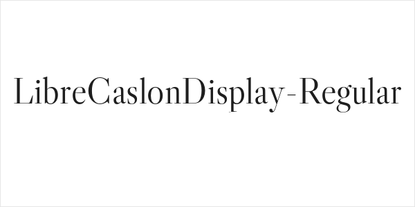 LibreCaslonDisplay-Regular Logo