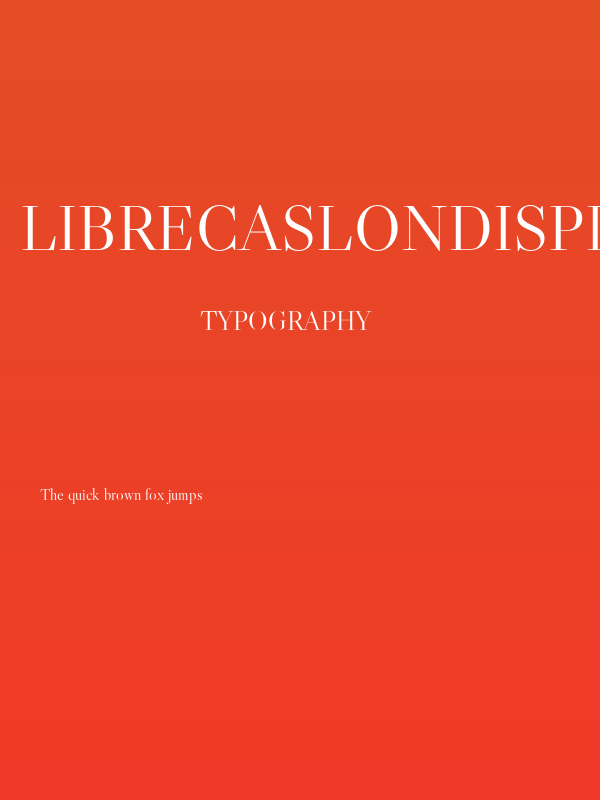 LibreCaslonDisplay-Regular Poster