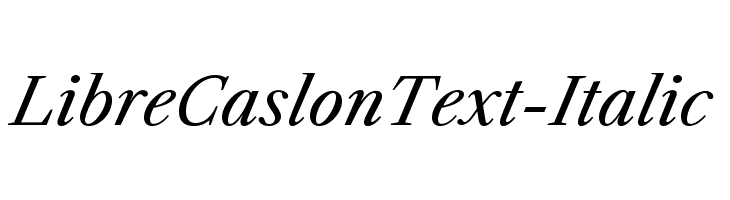 LibreCaslonText-Italic Fonte