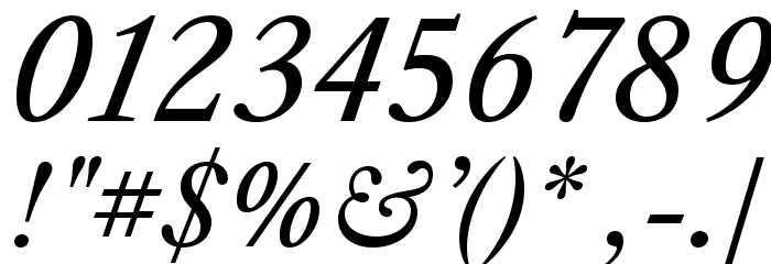 LibreCaslonText-Italic Font OTHER CHARS