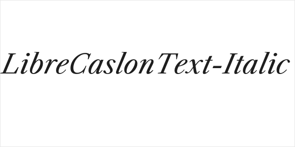 LibreCaslonText-Italic Logo