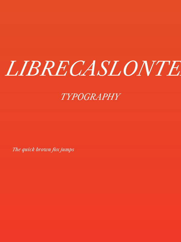LibreCaslonText-Italic Poster