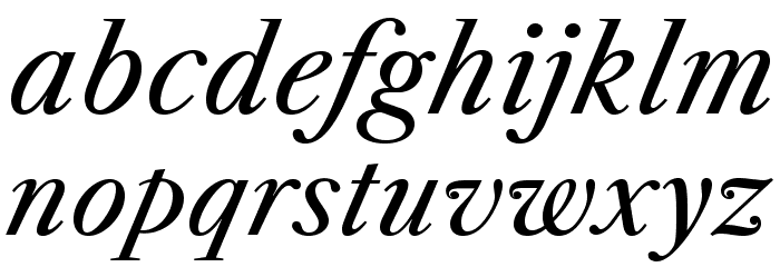 LibreCaslonText-Italic Font LOWERCASE