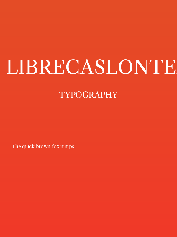 LibreCaslonText-Regular Poster