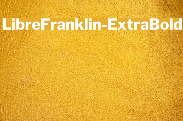 LibreFranklin-ExtraBold Polices examples