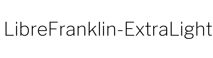 LibreFranklin-ExtraLight Font