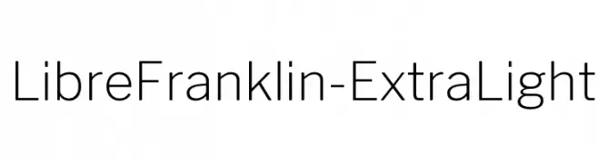 LibreFranklin-ExtraLight  Frei Schriftart Herunterladen